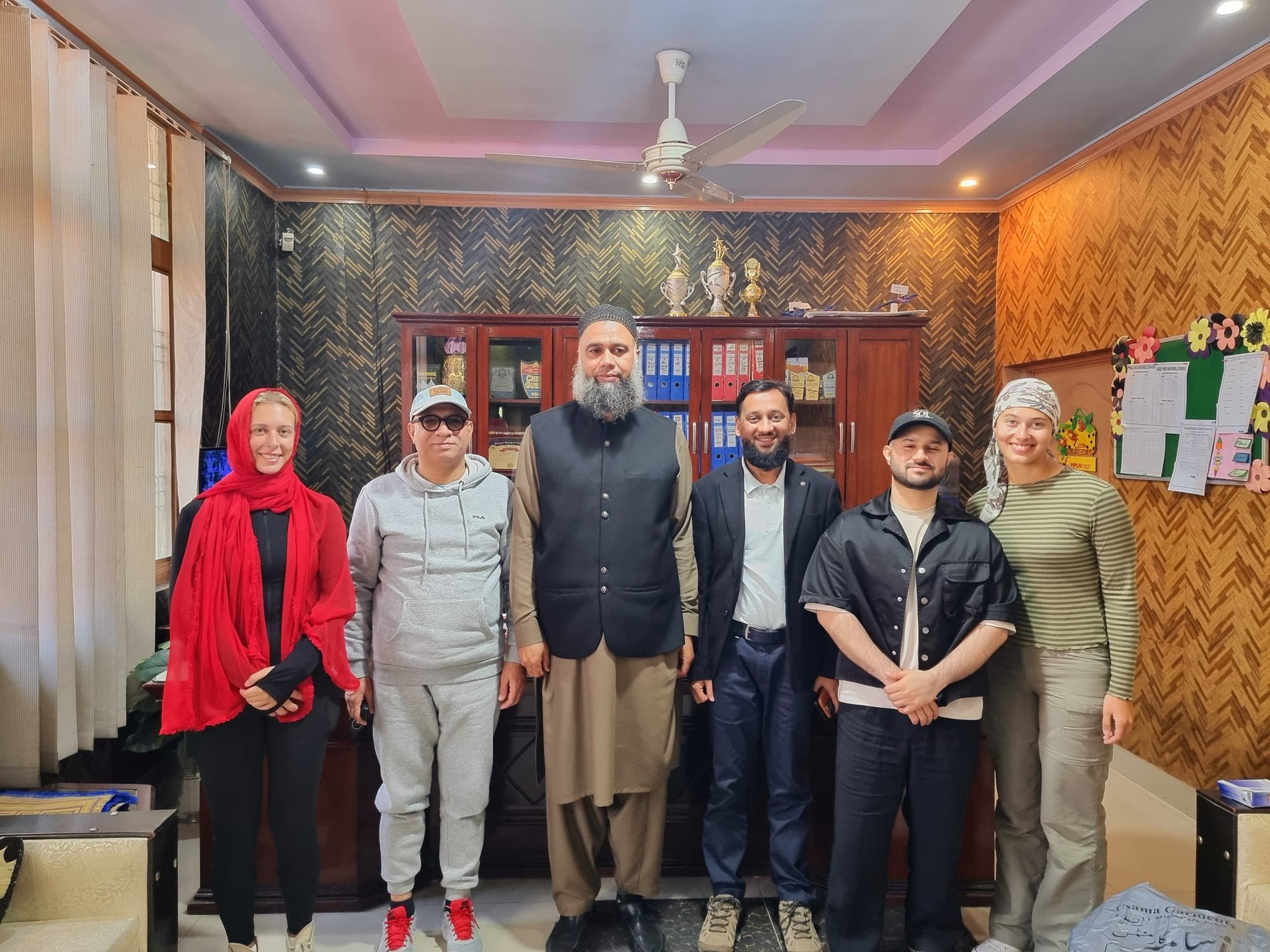 International visitors touring the campus